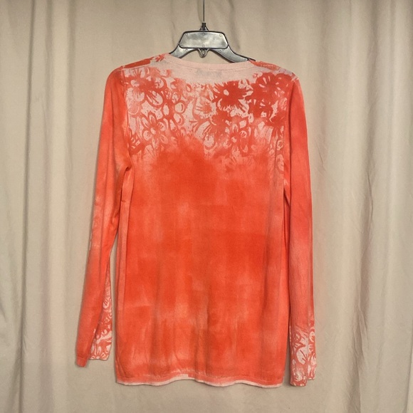 CIVIDINI Made In Italy Silk and Cashmere V-Neck Sweater, Size L, Color Orange - Picture 5 of 7